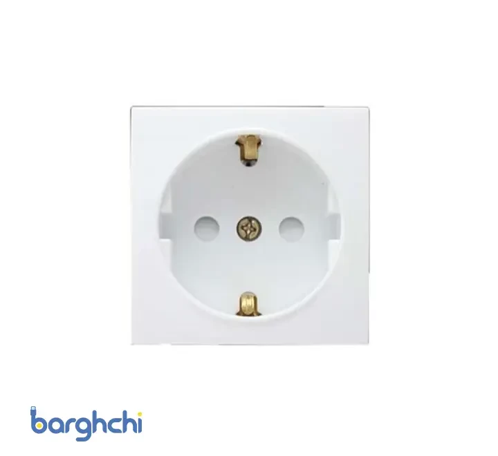 صفحه پریز ارت دار با محافظ کودک پارت الکتریک مدل آذین 6388