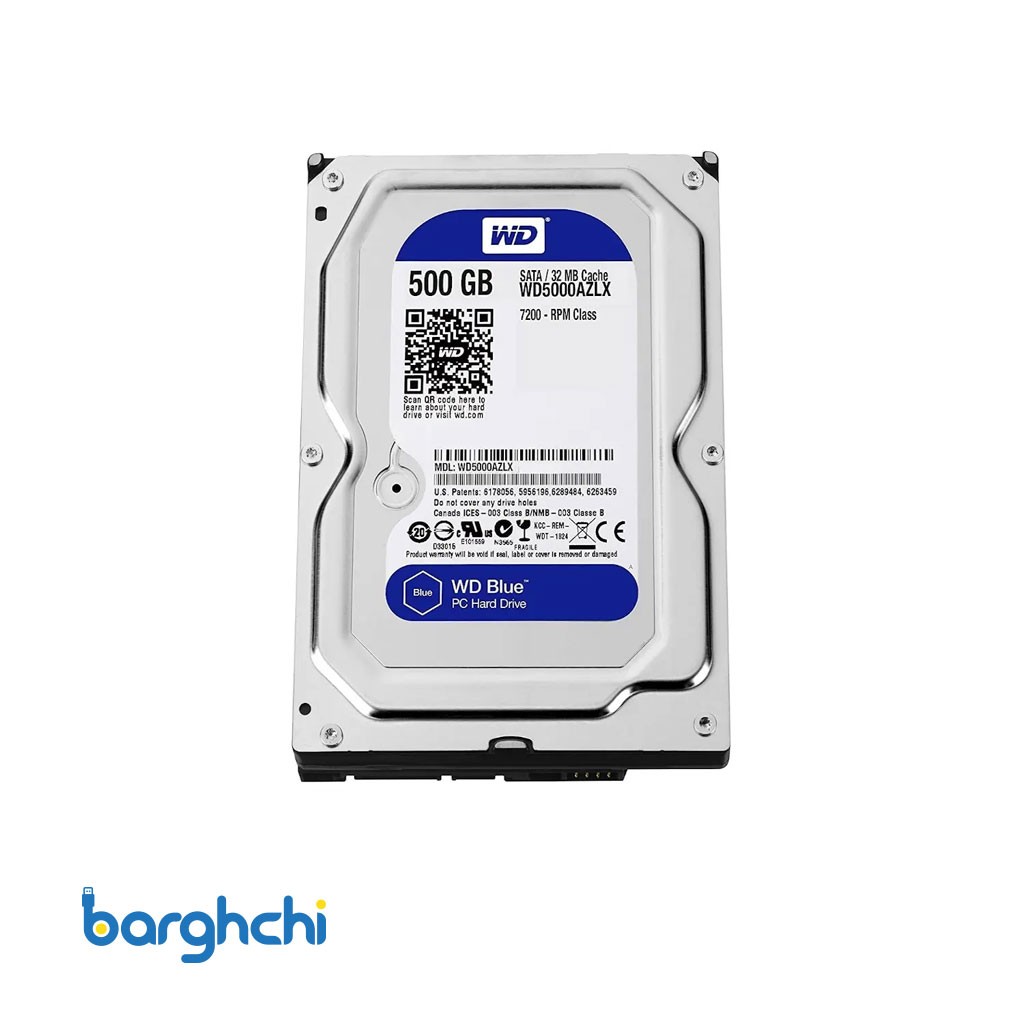 هارد دیسک وسترن دیحیتال Blue WD5000AZLX ظرفیت 500 گیگابایت
