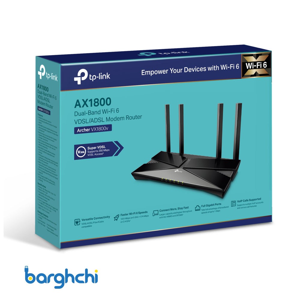 مودم روتر VDSL/ADSL تی پی-لینک مدل Archer VX1800v