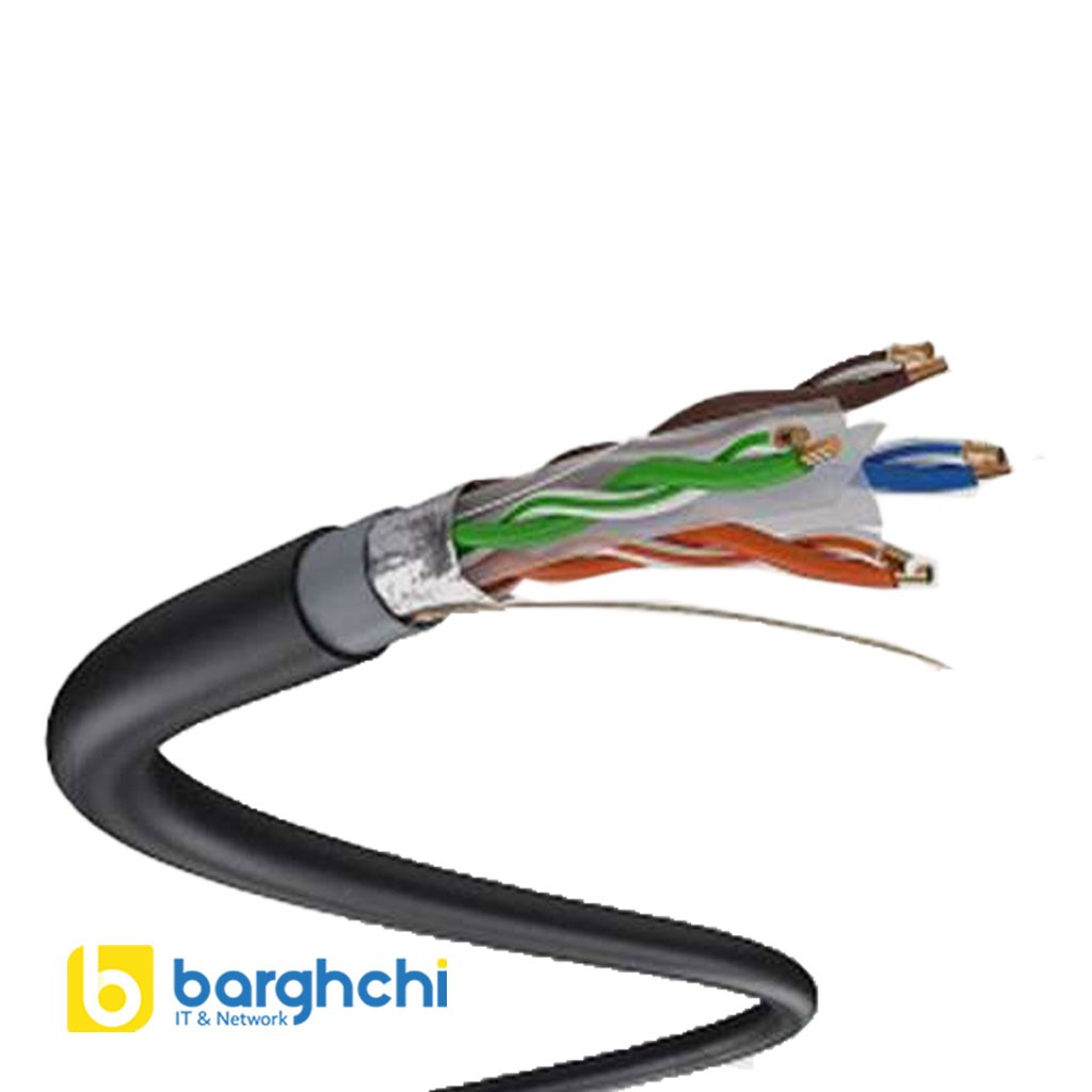کابل شبکه کتروا CAT6 UTP Outdoor روکش PE مشکی (305 متری)