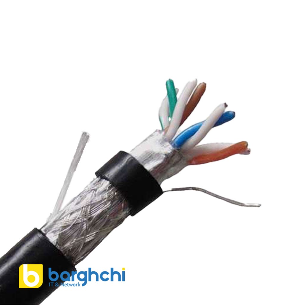 کابل شبکه کتروا CAT6 SFTP Outdoor روکش PE مشکی  (305 متری)