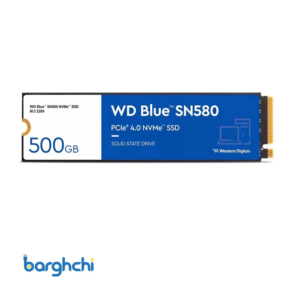حافظه اس اس دی وسترن دیجیتال Blue SN580 NVMe M.2 ظرفیت 500 گیگابایت